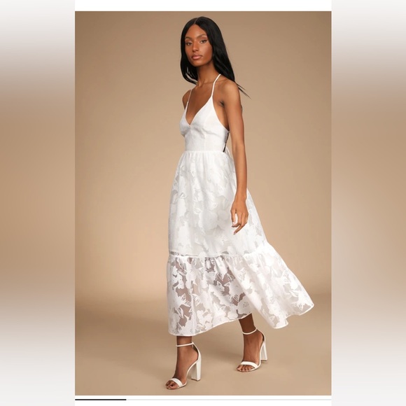 Lulu's White Floral Maxi Dress - Picture 2 of 3